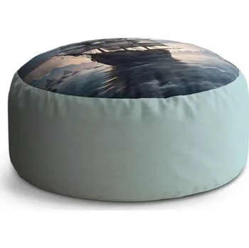 Taburet Sablio Taburet Circle Plachetnice mezi skalami: 38x48 cm