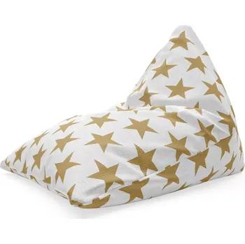 Sedací pytel Sablio Sedací vak Triangl Zlaté hvězdy: 120 x 100 x 100 cm - Sablio