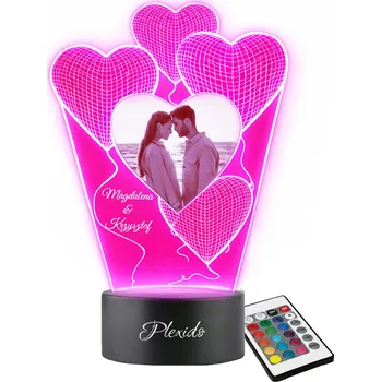 Lampička Noční lampa Plexido vícebarevná