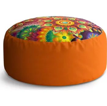 Taburet Sablio Kulatý taburet Circle Barevné obrazce: 38x48 cm - Sablio