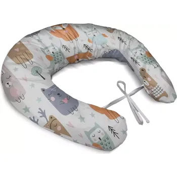 Kojící polštář Sablio Těhotenský polštář Animovaná lesní zvířátka