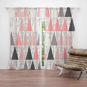 Závěs Sablio Závěsy Tříbarevné jehlany: 2 ks - 140x250 cm - Sablio