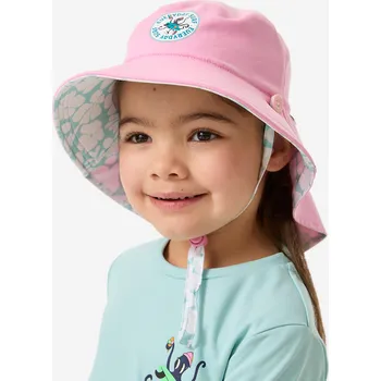 Pokrývka hlavy DECATHLON Oboustranný klobouk s UV ochranou pro nejmenší 3-5 LET RŮŽOVÁ|ZELENÁ