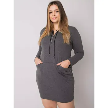 Dámské šaty Šaty RV SK 7241.43 tmavě šedá jedna velikost