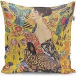Dekorační polštář Dáma s vějířem - Gustav Klimt - Sablio - 50x50 cm