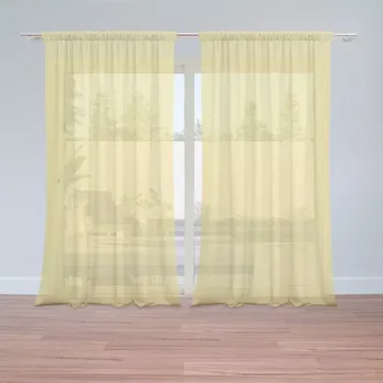 Záclona Sablio Záclony Světle žlutá: 2 ks - 150x250 cm - Sablio
