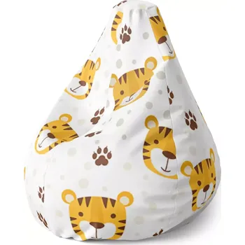 Sedací pytel Sedací vak Pear Tygřík - Sablio - 70 x 95 x 15 cm