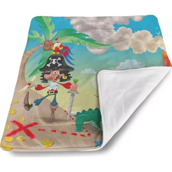 Dětská deka Sablio Dětská deka pro miminko Pirát - 80x100 cm