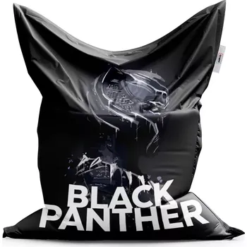 Sedací pytel Sablio Sedací vak Classic BLACK PANTHER z profilu Černý - 200x140 cm