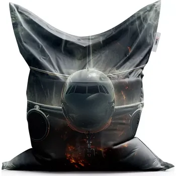 Sedací pytel Sablio Sedací vak Classic Letadlo v bouři - 150x100 cm