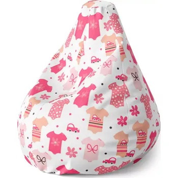 Sedací pytel Sedací vak Pear Růžové oblečky - Sablio - 70 x 95 x 15 cm