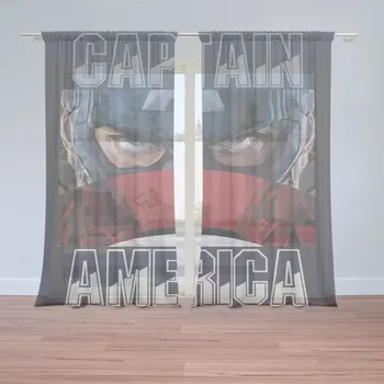 Záclona Sablio Záclony Kapitán Amerika pohled přes štít: 2ks 150x250cm