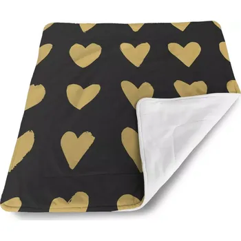 Dětská deka Sablio Dětská Dětská deka pro miminko Zlatá srdíčka - 80x100 cm