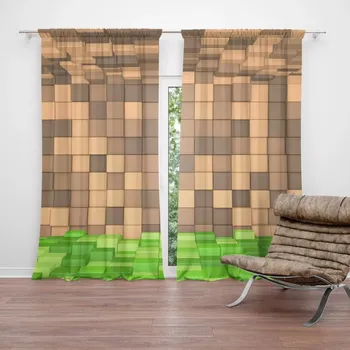 Závěs Sablio Závěsy Blocks 3D: 2 ks - 140x250 cm - Sablio