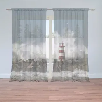 Záclona Sablio Záclony Maják ve vlnách: 2 ks - 150x250 cm - Sablio