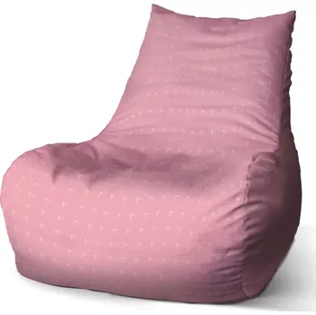 Sedací pytel Sedací vak Bean Bílé čárky na růžové - Sablio - 100 x 90 x 45 cm