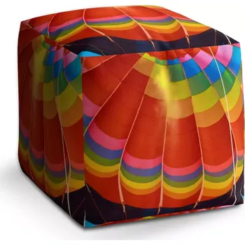 Taburet Sablio Taburet Kostka Horkovzdušný balon: 40x40x40 cm - Sablio