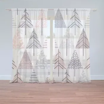Záclona Sablio Záclony Barevné stromky: 2 ks - 150x250 cm - Sablio