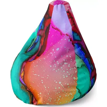 Sedací pytel Sedací vak Pear Barvičky - Sablio - 70 x 95 x 15 cm