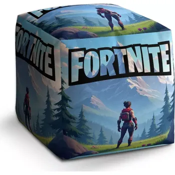 Taburet Sablio Taburet Cube FORTNITE Horská krajina: 40x40x40 cm