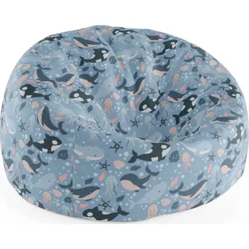 Sedací pytel Sablio Sedací vak Cocoon Dětský mořský svět - 115 x 75 cm x 45 cm - Sablio