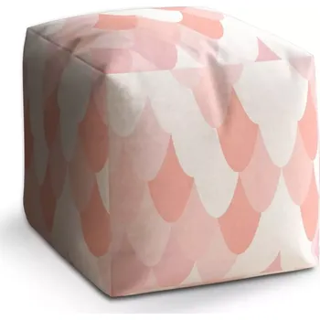 Taburet Sablio Taburet Kostka Růžové obloučky: 40x40x40 cm - Sablio