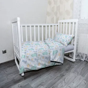 Povlečení Sablio Mikroplyšové povlečení do dětské postýlky Dětské oblečky - 100x135 / 40x60