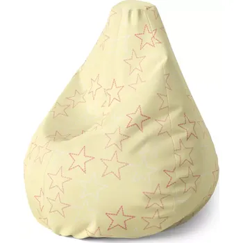 Sedací pytel Sedací vak Pear Hvězdy - Sablio - 70 x 95 x 15 cm