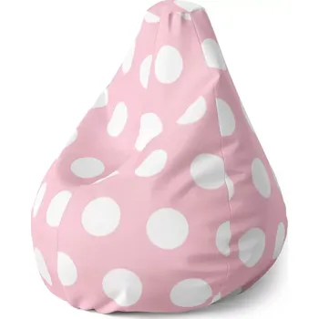 Sedací pytel Sedací vak Pear Bílé tečky - Sablio - 70 x 95 x 15 cm