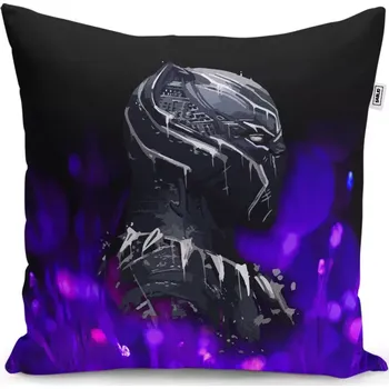 Dekorativní polštářek Dekorační polštář BLACK PANTHER Fialová luminescence - Sablio - 40x40 cm