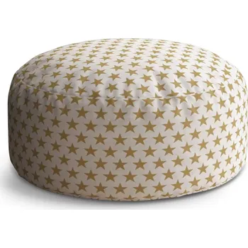 Taburet Sablio Kulatý taburet Circle Zlaté hvězdy: 38x48 cm - Sablio