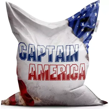 Sedací pytel Sablio Sedací vak Classic Kapitán Amerika Vlajka - 150x100 cm