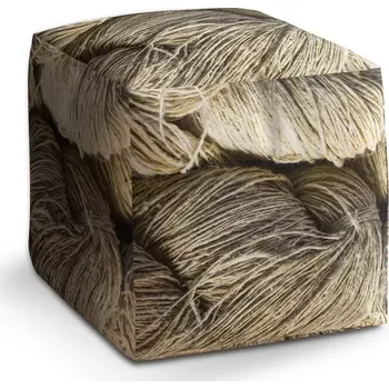 Taburet Sablio Taburet Kostka Provázky: 40x40x40 cm - Sablio