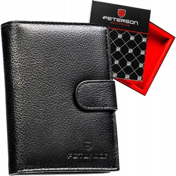 Peněženka Peterson pánská kožená peněženka na patent s RFID ochranou na karty a mince