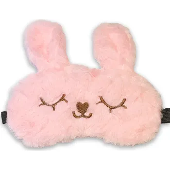Pleťová maska Maska na oči na spaní - Růžový chlupatý zajíček