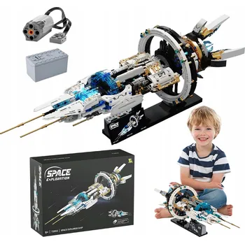 ostatní stavebnice STAVEBNICE KOSMICZNE Z MOTOREM STACJA S PODSTAVCEM A TABULKOU 1144 DÍLŮ LED
