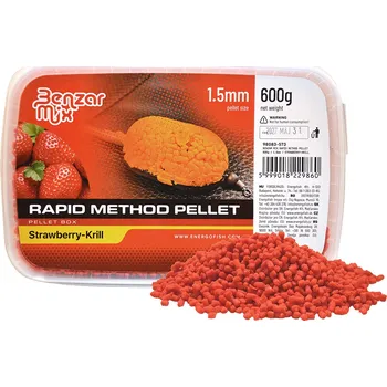 Benzar Mix pelety Rapid Method Pellet 1,5mm 600g Příchuť: Jahoda Krill