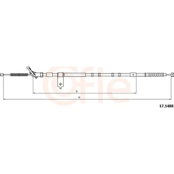 Lanko parkovací brzdy Tažné lanko, parkovací brzda COFLE 92.17.1488