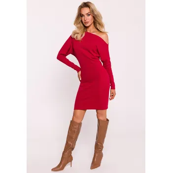 Dámské šaty ELEGANTNÍ ŽENSKÉ ŠATY ČERVENÉ MINI ŠATY 40/42 L/XL