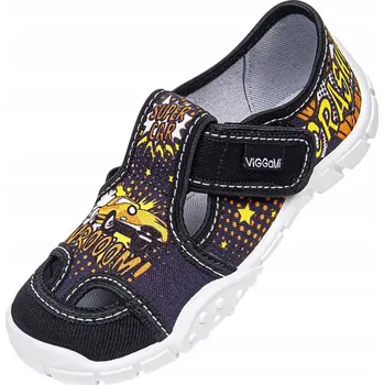 Chlapecké bačkory Viggami dětské papuče na suchý zip, černé, velikost 29