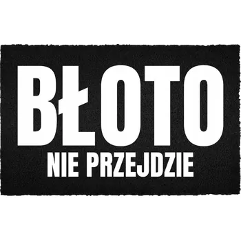 Rohožka VCHODOVÁ ROHOŽKA 40X60CM ČERNÁ KOKOSOVÁ S VTIPEM "BLÁTO NEPROJDĚ"