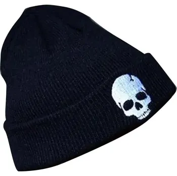 Pokrývka hlavy Punk zimní pletená beanie čepice | doplněk - Bílý