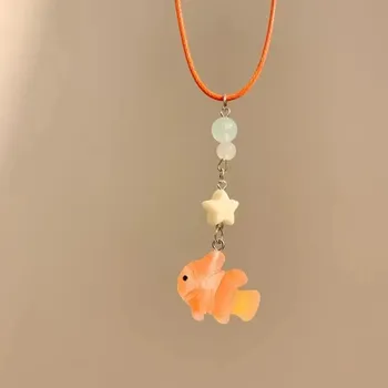 Náhrdelník Vintage klaun očkatý choker náhrdelník | šperk - pomerančový