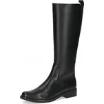 Caprice černé kozačky Kania, ploché, kožené, pohodlné [25525-45-019] vel. 38