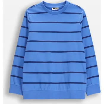 Chlapecké tričko Chlapecké tričko s dlouhým rukávem, modré bavlněné s proužky, velikost 158 Mokida WM6