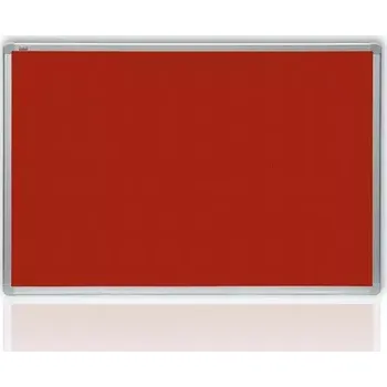 Kancelář Filcová červená tabule v hliníkovém rámu 150x120 cm