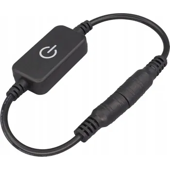 LED páska STMÍVAČ LED DOTYKOVÝ OVLADAČ SPÍNAČ PRO LED PÁSKY 12V 24V 6A 72W ČERNÝ