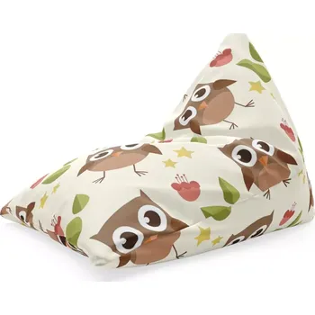 Sedací pytel Sablio Sedací vak Triangl Sovy: 120 x 100 x 100 cm - Sablio