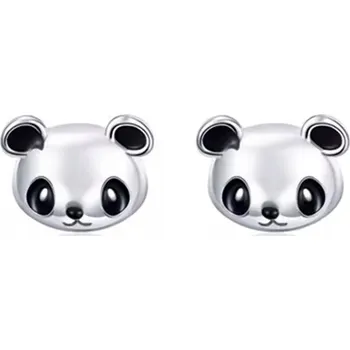 Náušnice Stříbrné náušnice panda pandy ze stříbra S925 stříbro 925