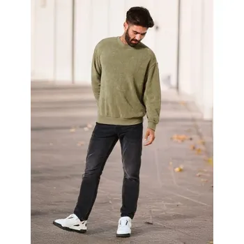 Pánská mikina Sinsay - Mikina - khaki - 397CV-87X - 397CV-87X-XS